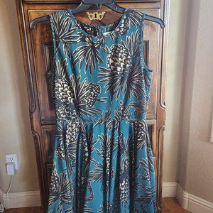 Maison Jules Green and Gold Dress